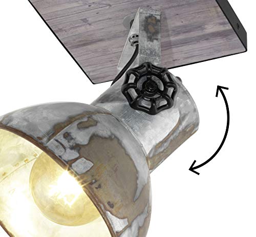 Eglo Romagnese 5-Bulb LED Pendant Light | Nickel & Amber Steel Spotlight