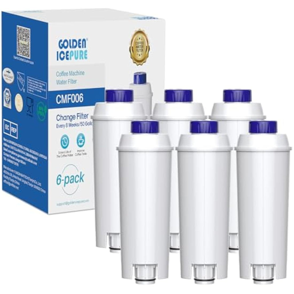 GOLDEN ICEPURE Coffee Machine Water Filter for De'Longhi DLSC002 – 6 Pack