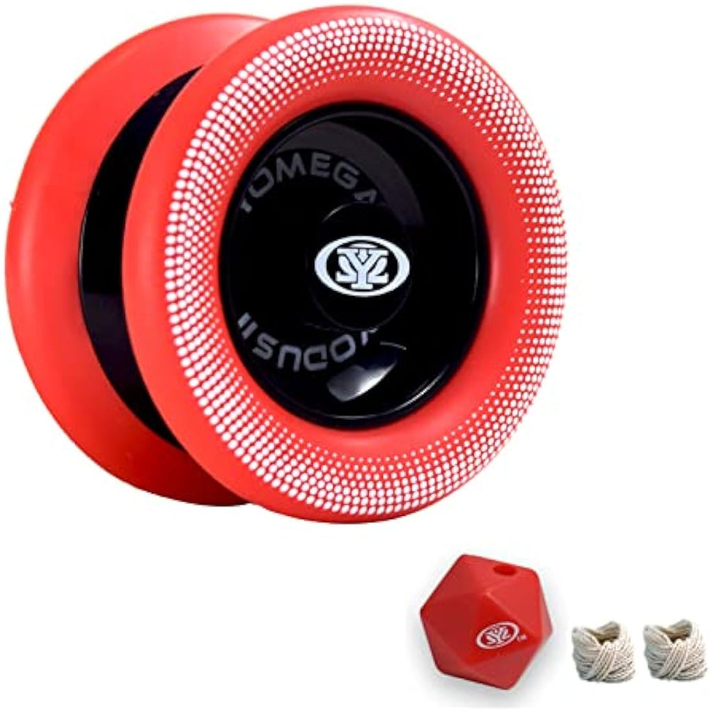 Yomega Xodus II Responsive YoYo – Wing Shape with Rubber Rims, Black Red
