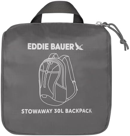Eddie Bauer Stowaway Packable Backpack – Ripstop Polyester Hiking Bag
