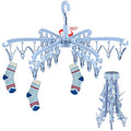 Foldable 24 Peg Sock Airer – Rotable Laundry Drying Rack