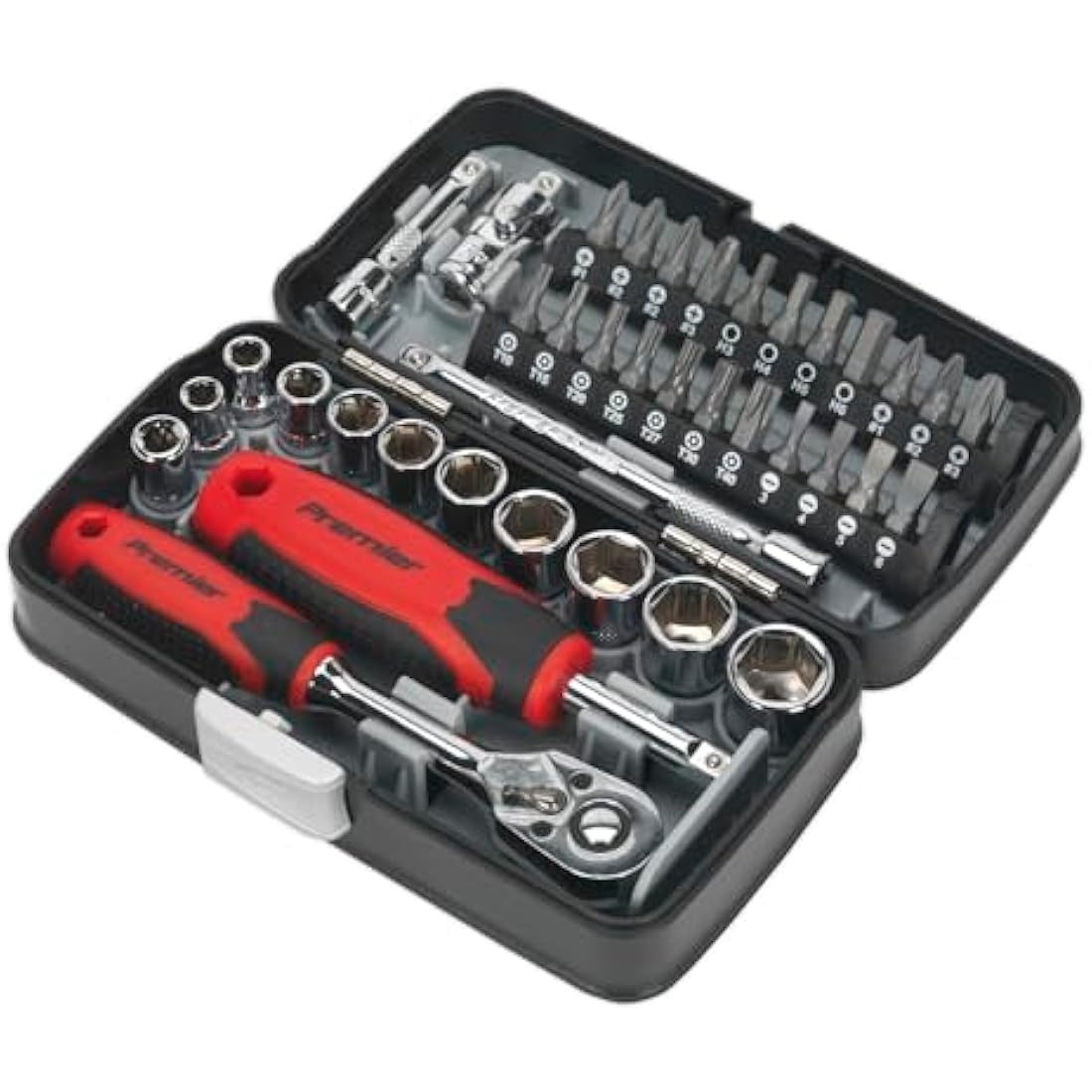 Sealey AK8945 38-Piece 1/4" Sq Drive Socket and Bit Set – Chrome Vanadium