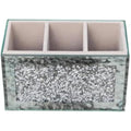 EagleWiz Crushed Diamond Makeup Organiser | 3 Compartment Brush Holder