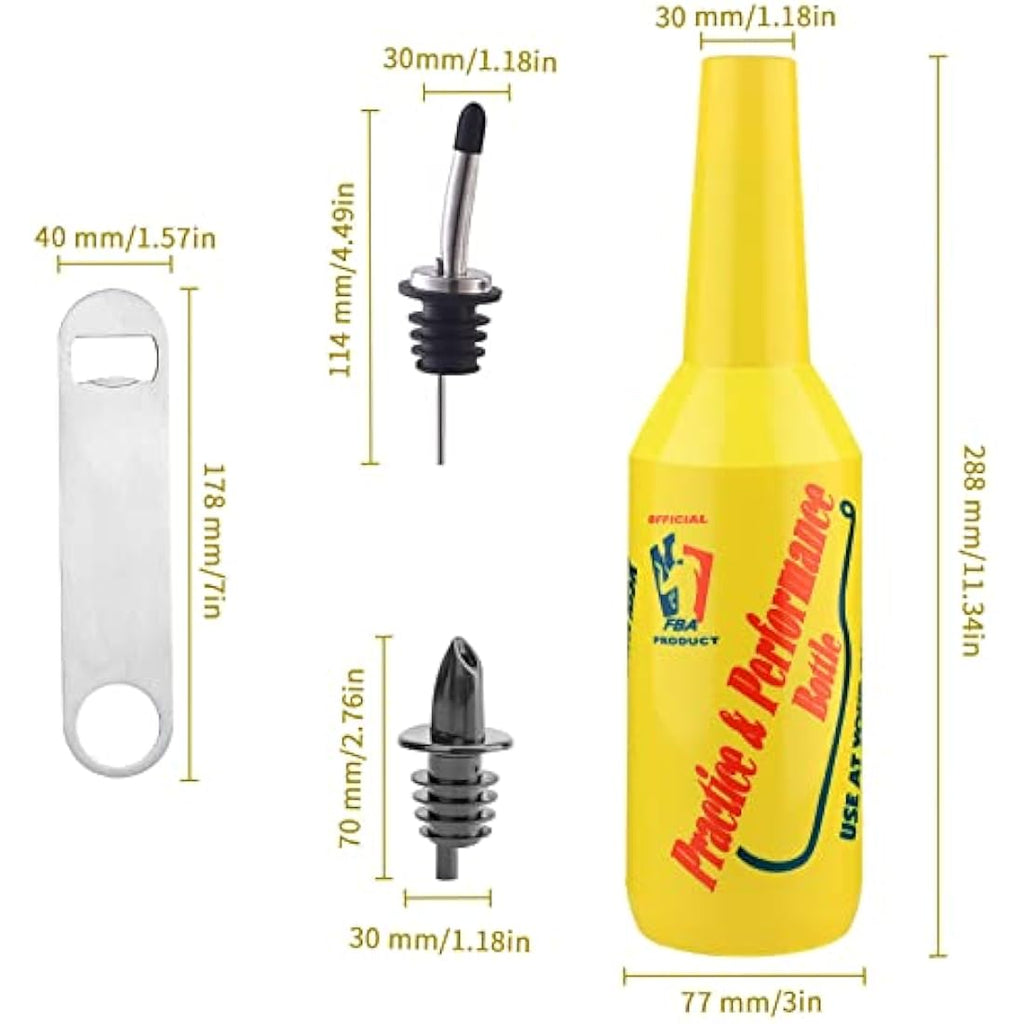 SuproBarware Flair Bottle Set - 3 Pack Shatterproof 750ml Practice Props