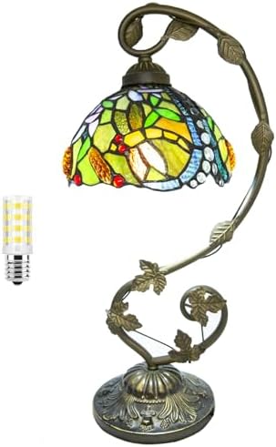 Tiffany Dragonfly Stained Glass Lamp | 3-Color Dimming