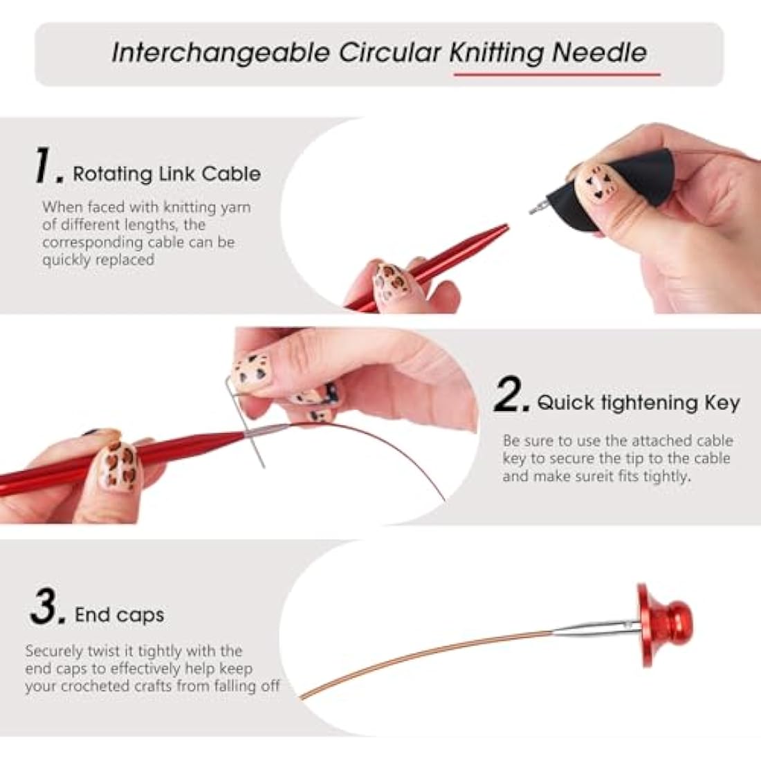 Interchangeable Circular Knitting Needles Set - 13 Sizes
