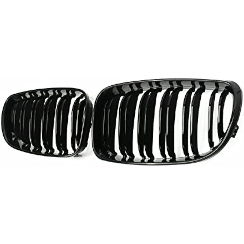 Gloss Black Dual Slat Front Kidney Grille for BMW 1 Series