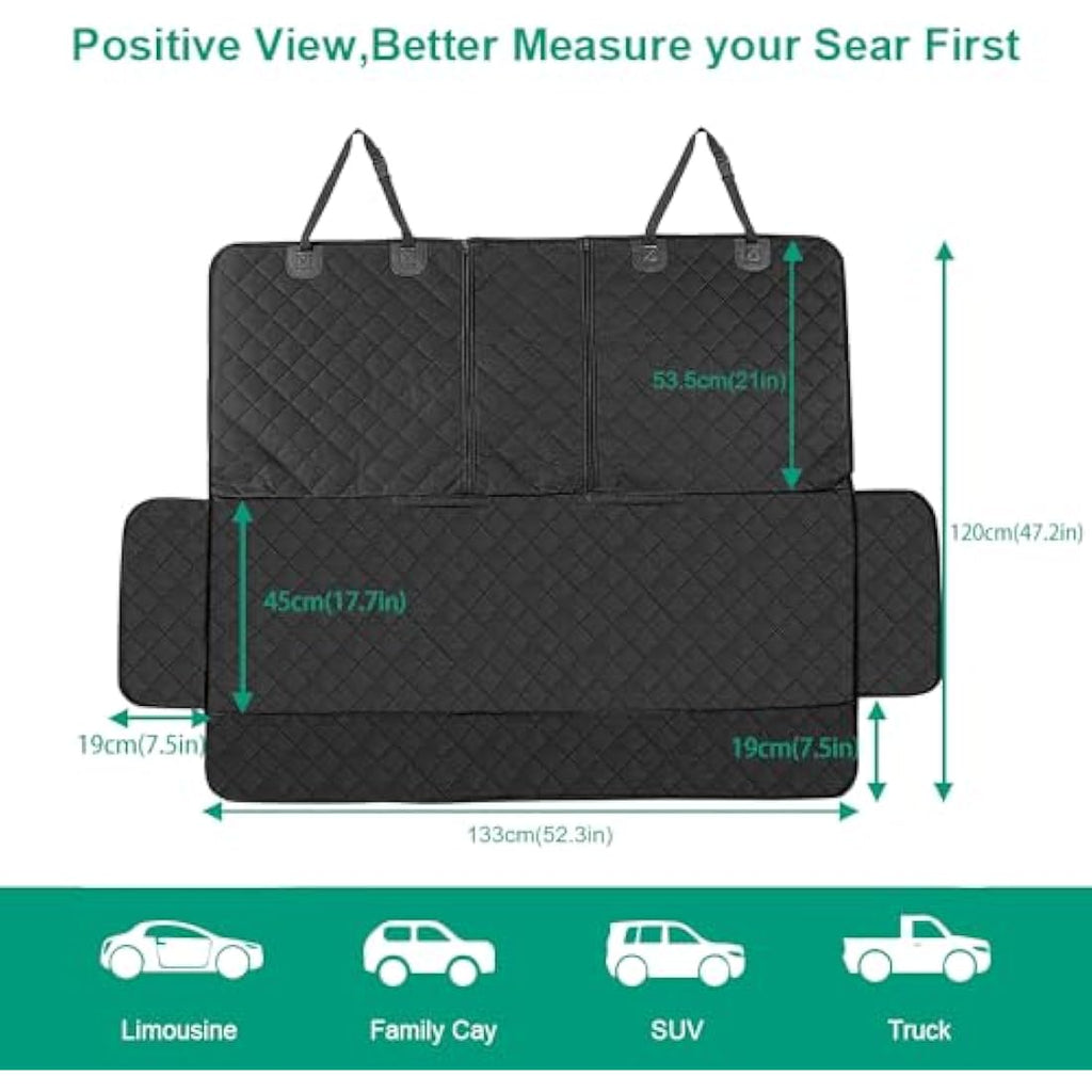 Dog Car Back Seat Cover – Waterproof Nonslip Pet Protector