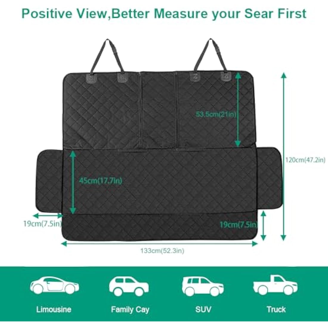 Dog Car Back Seat Cover – Waterproof Nonslip Pet Protector