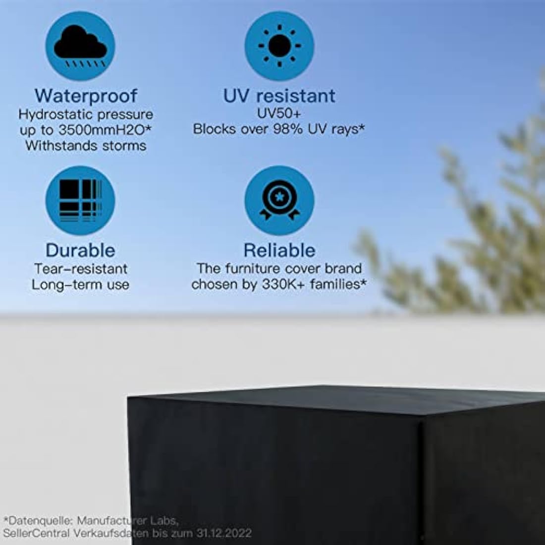 AWNIC Waterproof Patio Furniture Cover | 420D Oxford Garden Table Cover