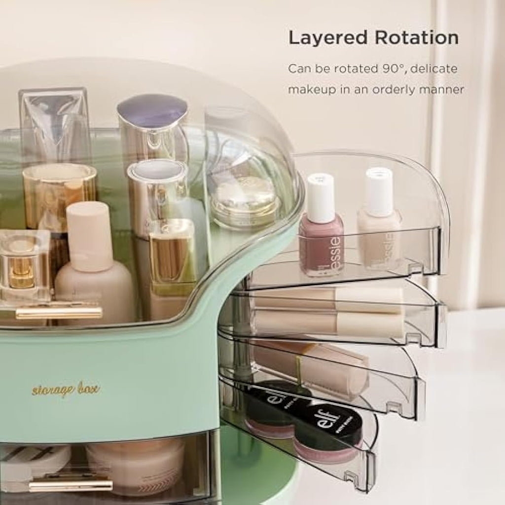 Suyoo Large Acrylic Makeup Organiser – Dustproof Cosmetic Storage Box