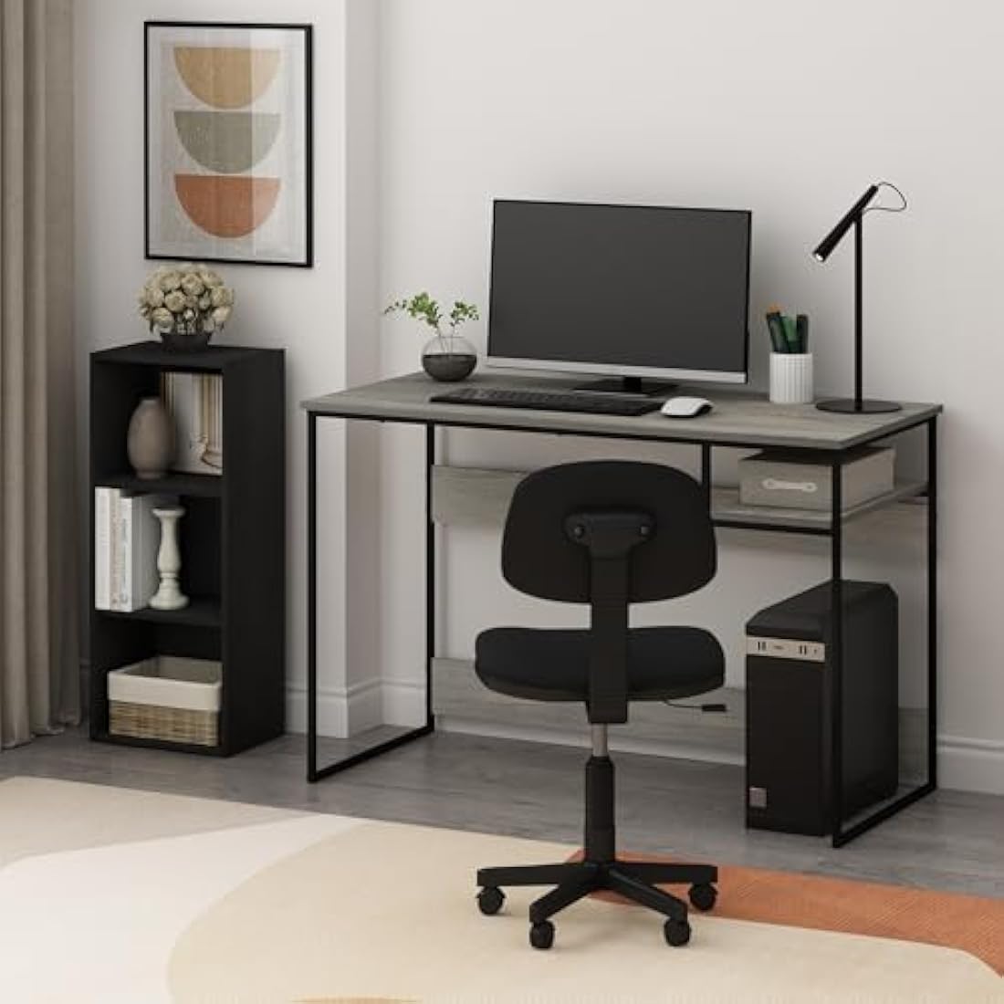 Furinno Luder 3-Tier Open Shelf Bookcase | Engineered Wood – Blackwood