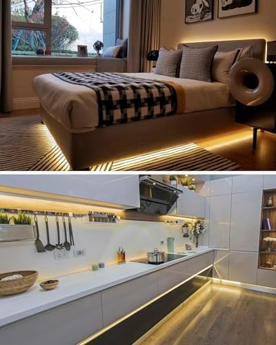 Aclorol COB LED Strip Light – 5M 12V Warm White 3000K Flexible Tape