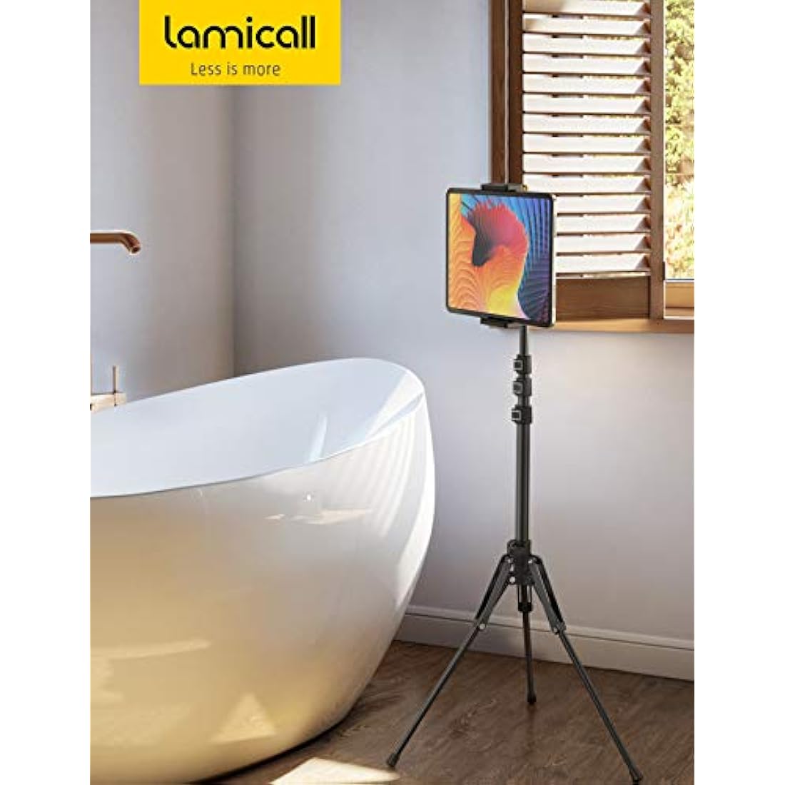 Lamicall 65" iPad Tripod Stand | Adjustable Aluminum Tablet Floor Mount
