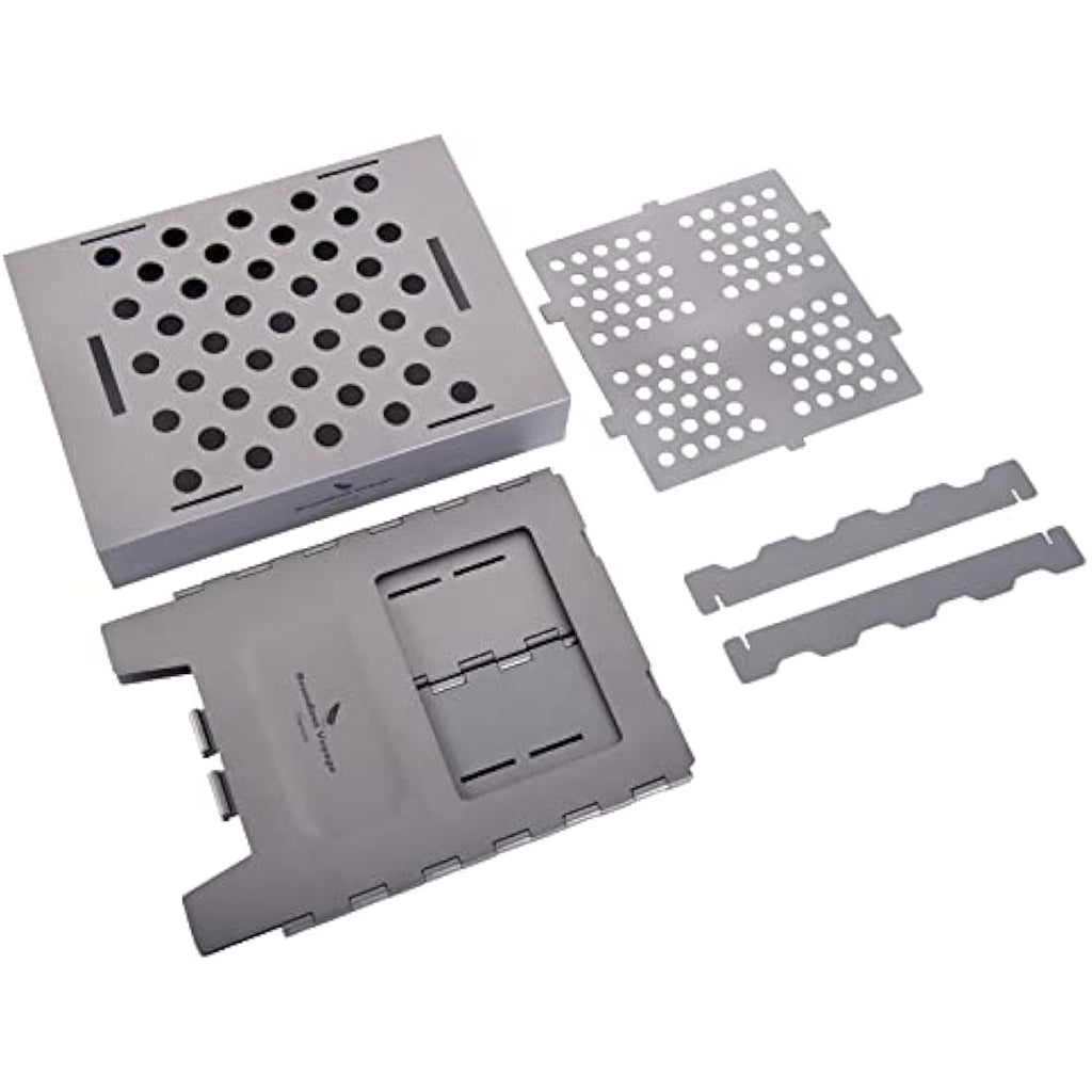 iBasingo Titanium Folding Wood Stove | Portable Backpacking Grill
