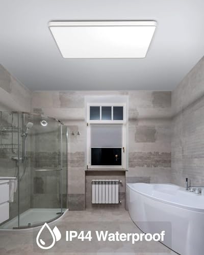 Zemty 36W LED Ceiling Light | 2-Pack 6500K Waterproof Flush Mount