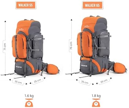 Tripole Walker 65L Hiking Backpack | Internal Frame & Rain Cover