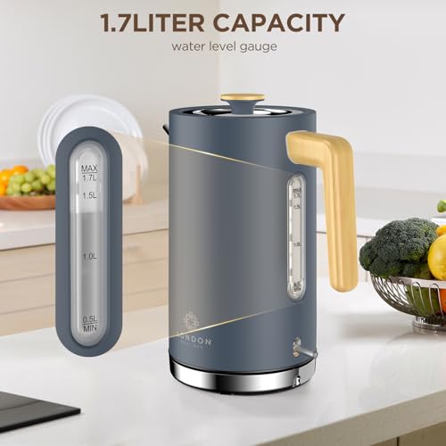 London Boutique Electric Kettle – 3KW Rapid Boil Stainless Steel