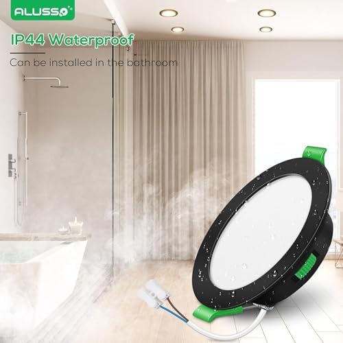 ALUSSO Ultra Slim 10W Dimmable LED Downlights | IP44 CCT Adjustable | 12 Pack