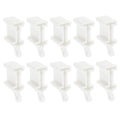 VOANZO 10PCS White Curtain Rail End Stops Curtain Track Fittings End Caps for Bendable Curved Curtain Track Wall Mount Siding Ceiling Use