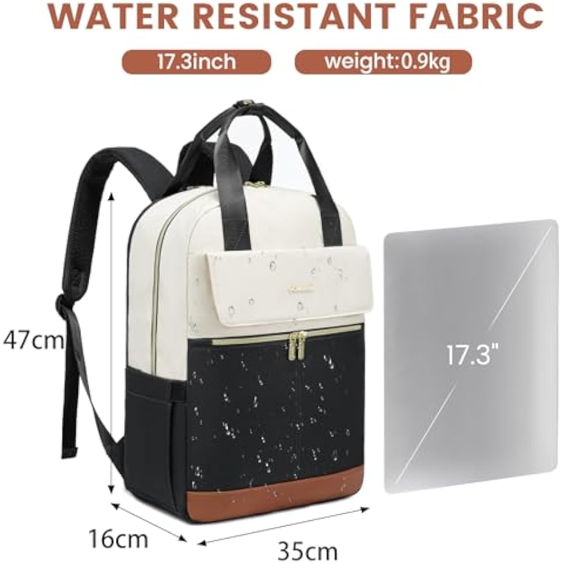 LOVEVOOK 17.3 Inch Laptop Backpack for Women | USB Charging Travel Bag