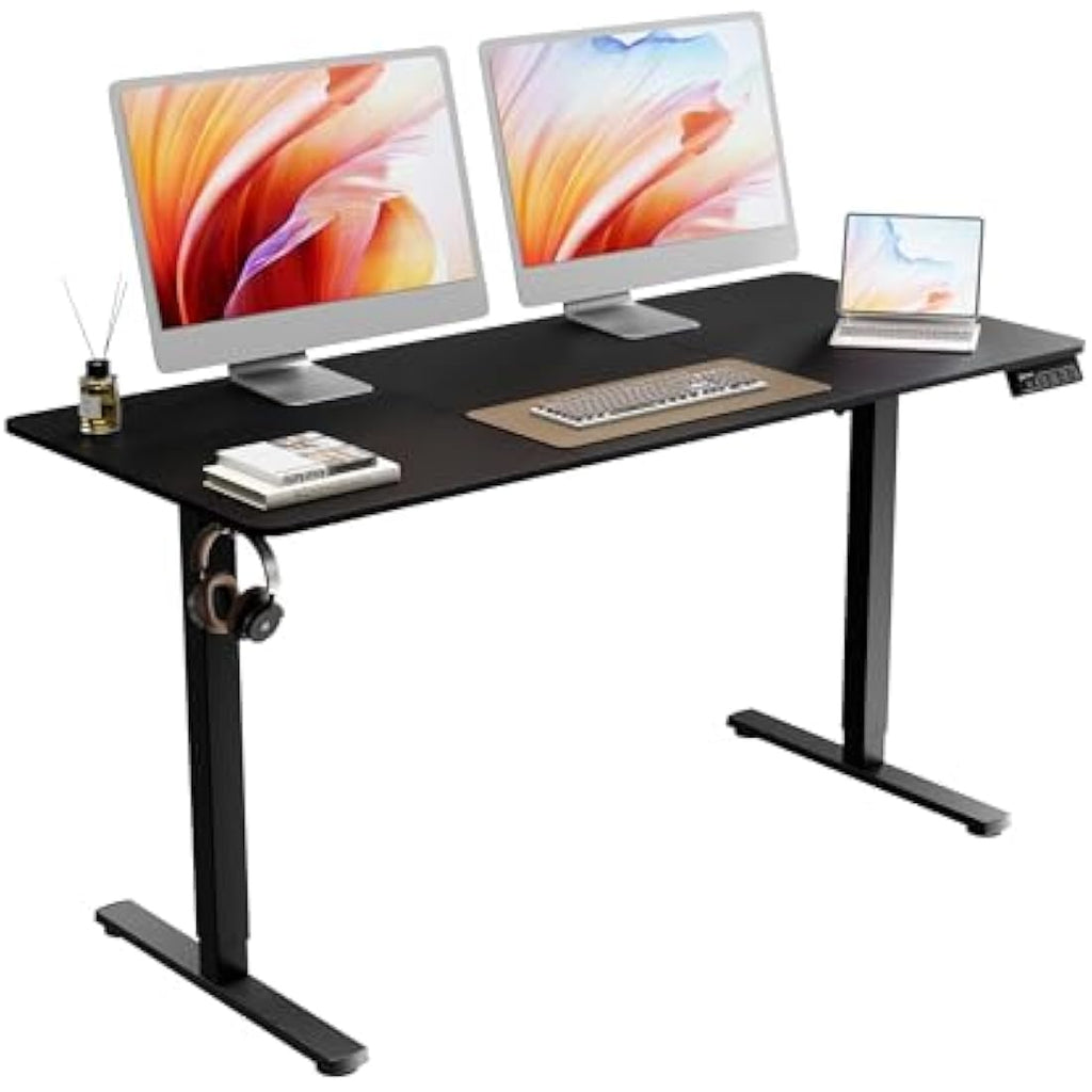 ERGOMAKER Electric Standing Desk – 55" Height Adjustable Sit Stand Desk