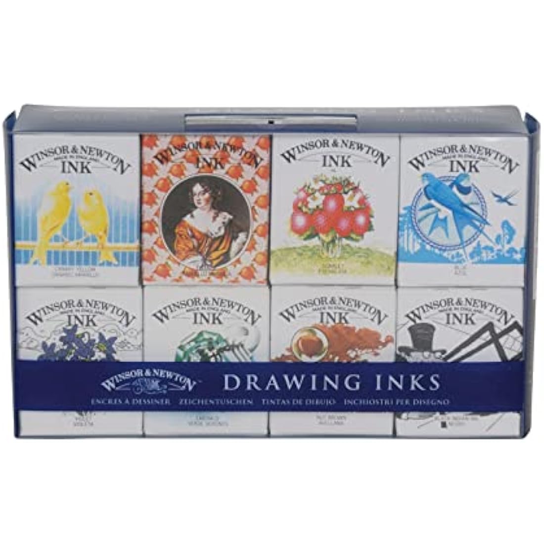 Winsor & Newton William Collection Drawing Ink Set - 8 x 14ml Bottles