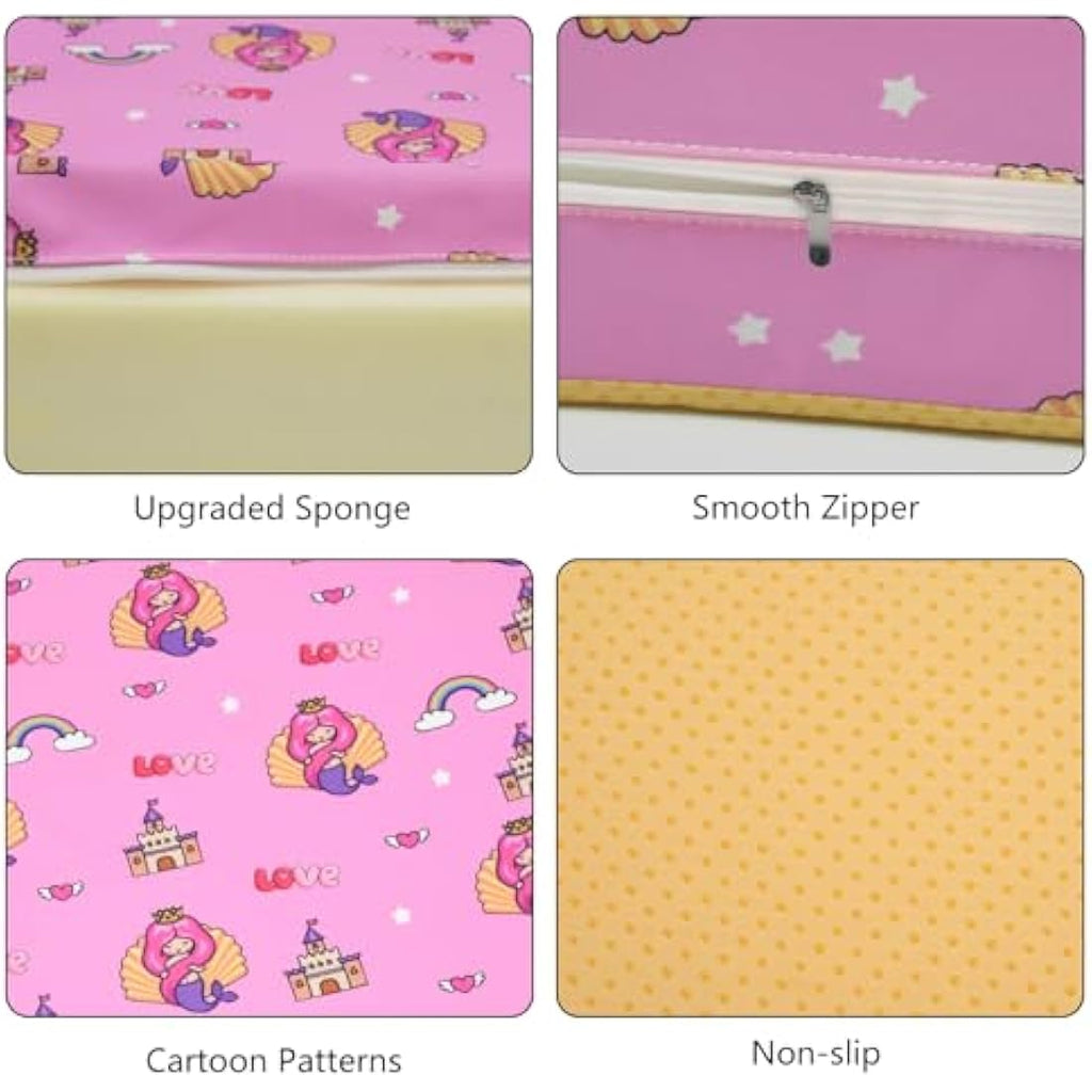 Baby Booster Seat for Dining Table – Non-Slip Pink Cushion