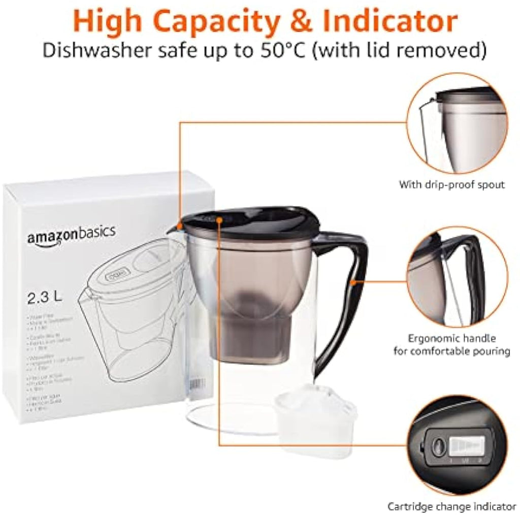 Jolof Store Water Filter Jug – 2.3L BPA Free Purification Pitcher