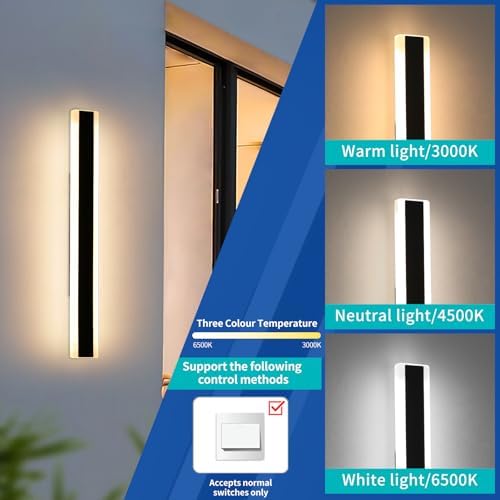 Jolof Store Modern Outdoor LED Wall Light – IP65 Waterproof 80cm 2-Pack