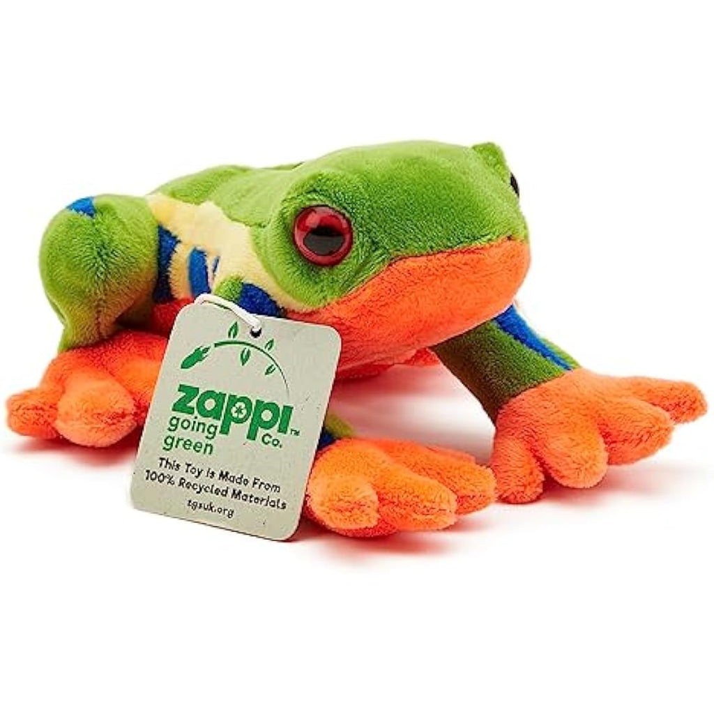 Zappi Co Tree Frog Plush Toy – 15cm Recycled Eco-Friendly Stuffed Animal