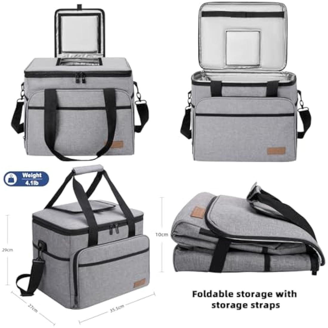 Large Foldable Insulated Cooler Bag – Leakproof Picnic Basket