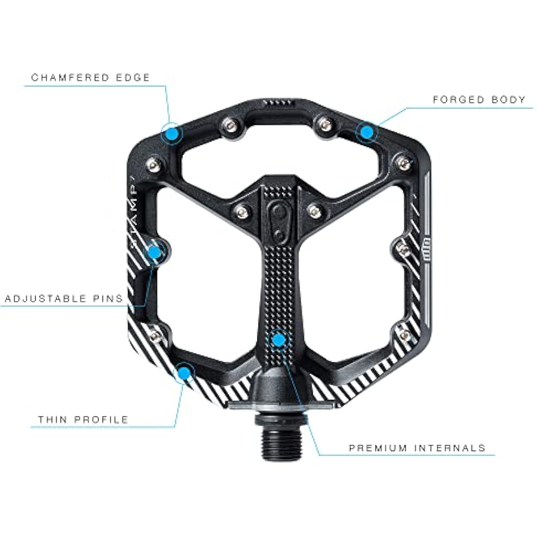 Crankbrothers Stamp Flat MTB Pedals – Adjustable Grip Concave Profile