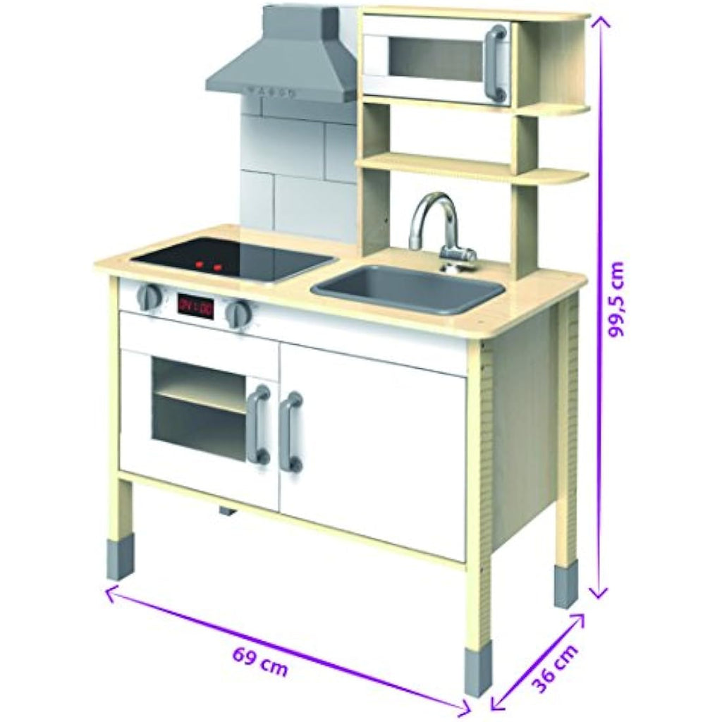 Eichhorn Wooden Play Kitchen – Kids Pretend Play Set for Ages 3+
