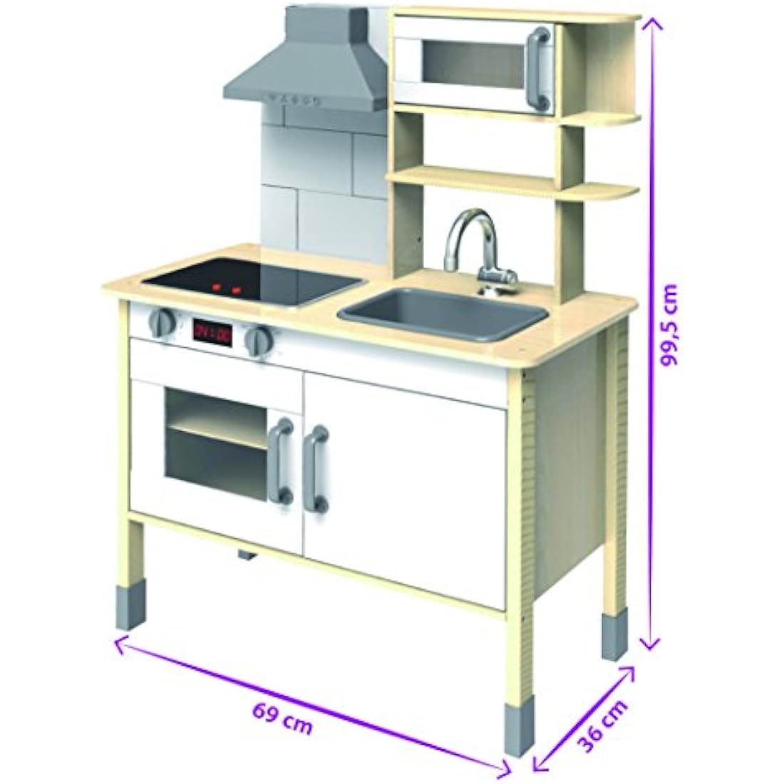 Eichhorn Wooden Play Kitchen – Kids Pretend Play Set for Ages 3+
