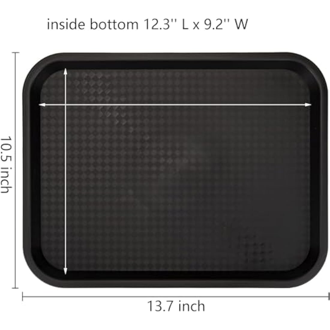 Yarlung 12 Pack Fast Food Trays - 14x10.5 Inch Plastic Serving Trays