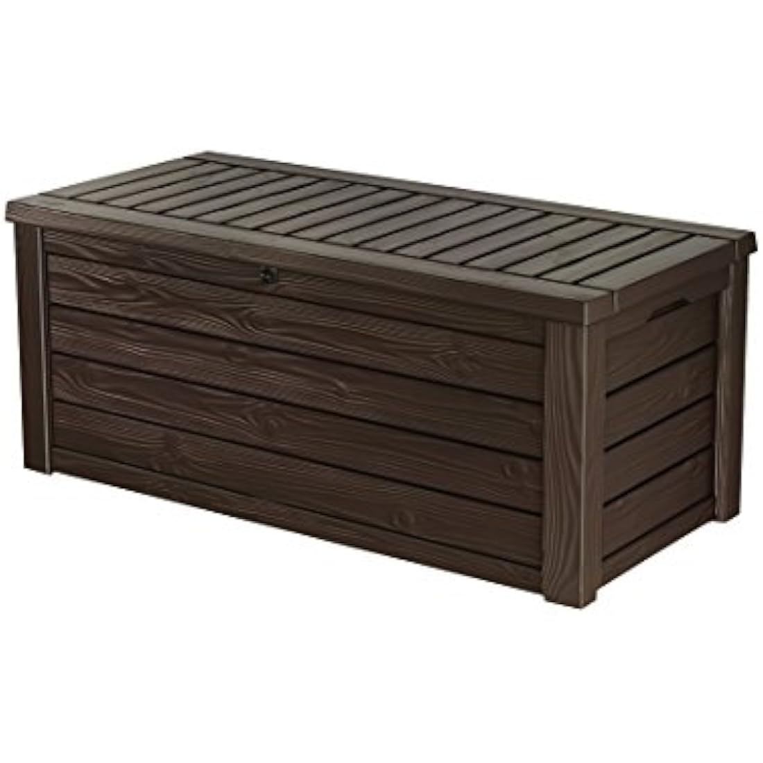 Keter Westwood 570L Outdoor Garden Storage Box | Brown Wood Effect