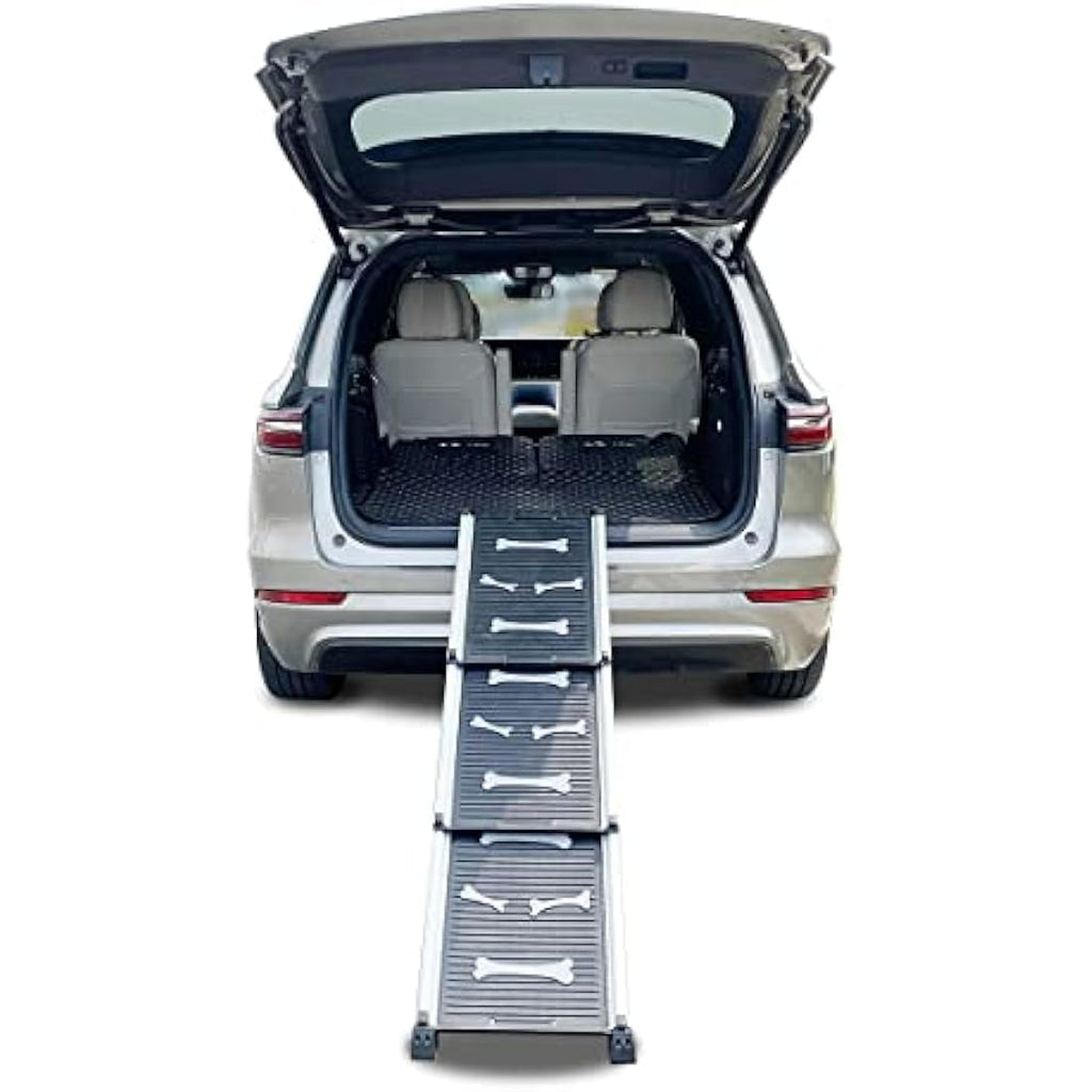 KATSU Aluminum Dog Ramp | Foldable 150lbs Capacity Portable Pet Ramp
