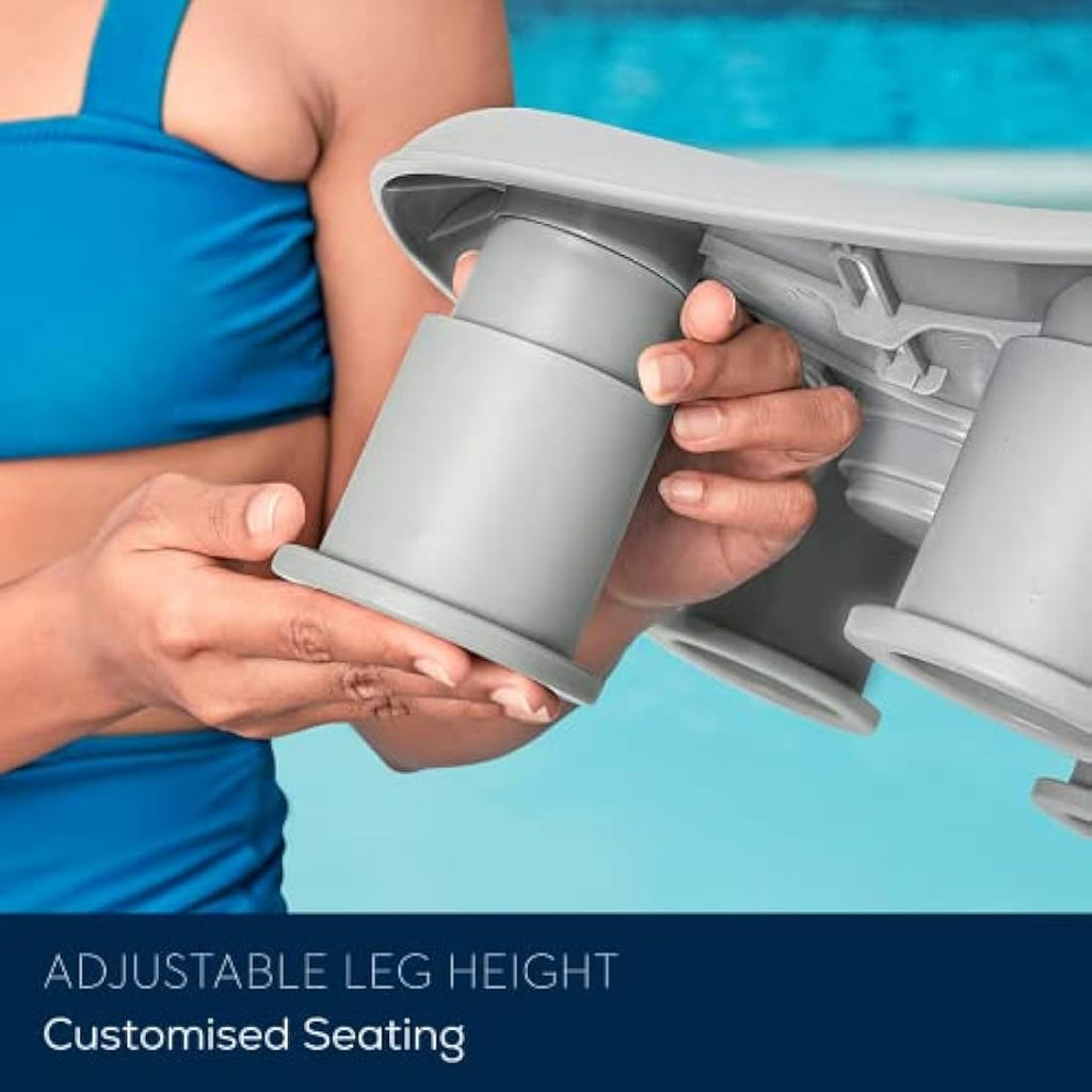 Lay-Z-Spa Adjustable Hot Tub Seat | Weighted Universal Spa Seat - Grey