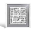 Beijing Paper Cut Map Wall Art | O3 Design Studio Framed 9x9 Decor
