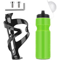 Bike Water Bottle Cage with 800ml BPA-Free Bottle – Green