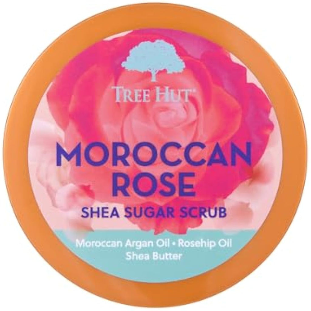 Tree Hut Moroccan Rose Shea Sugar Scrub – Exfoliating Body Scrub, 18 oz