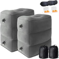 DAWNTREES Inflatable Travel Footrest 2 Pack | Adjustable Height PVC Pillow