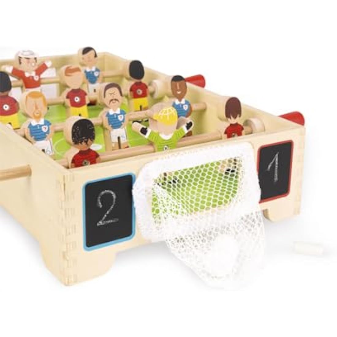 Janod Mini Wooden Table Football – Portable Foosball Game for Kids