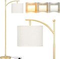 Aooshine Gold Floor Lamp – 3 Color Temperatures & Adjustable Shade