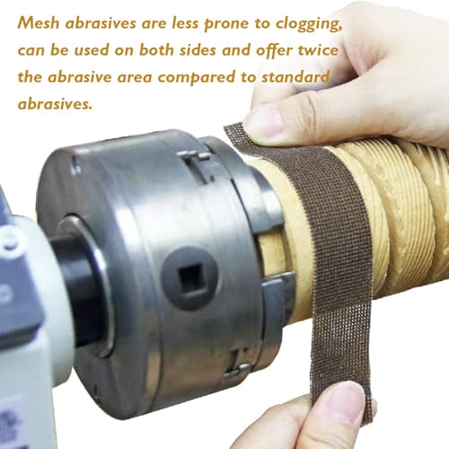 O'SKOOL Mesh Sanding Abrasive Roll Pack with Dispenser – 5 Grits for Lathes