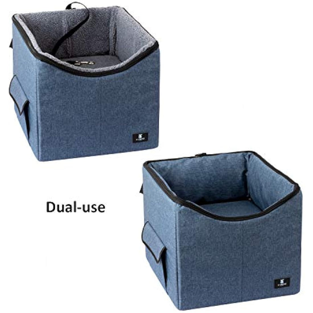 X-ZONE PET Dog Booster Car Seat & Portable Pet Bed - Medium, Blue