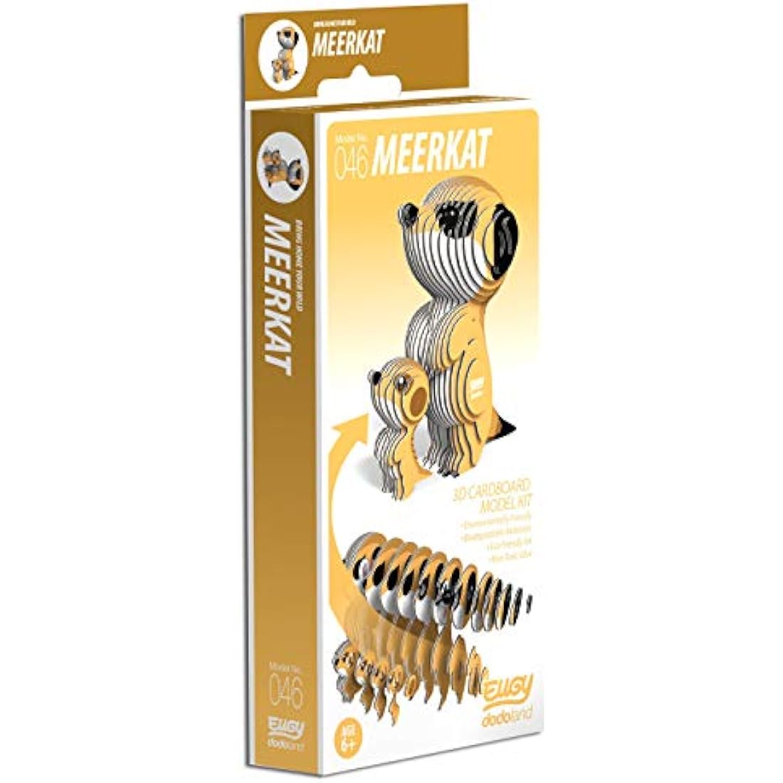 EUGY 3D Meerkat Model Craft Kit – Eco-Friendly DIY Animal Puzzle