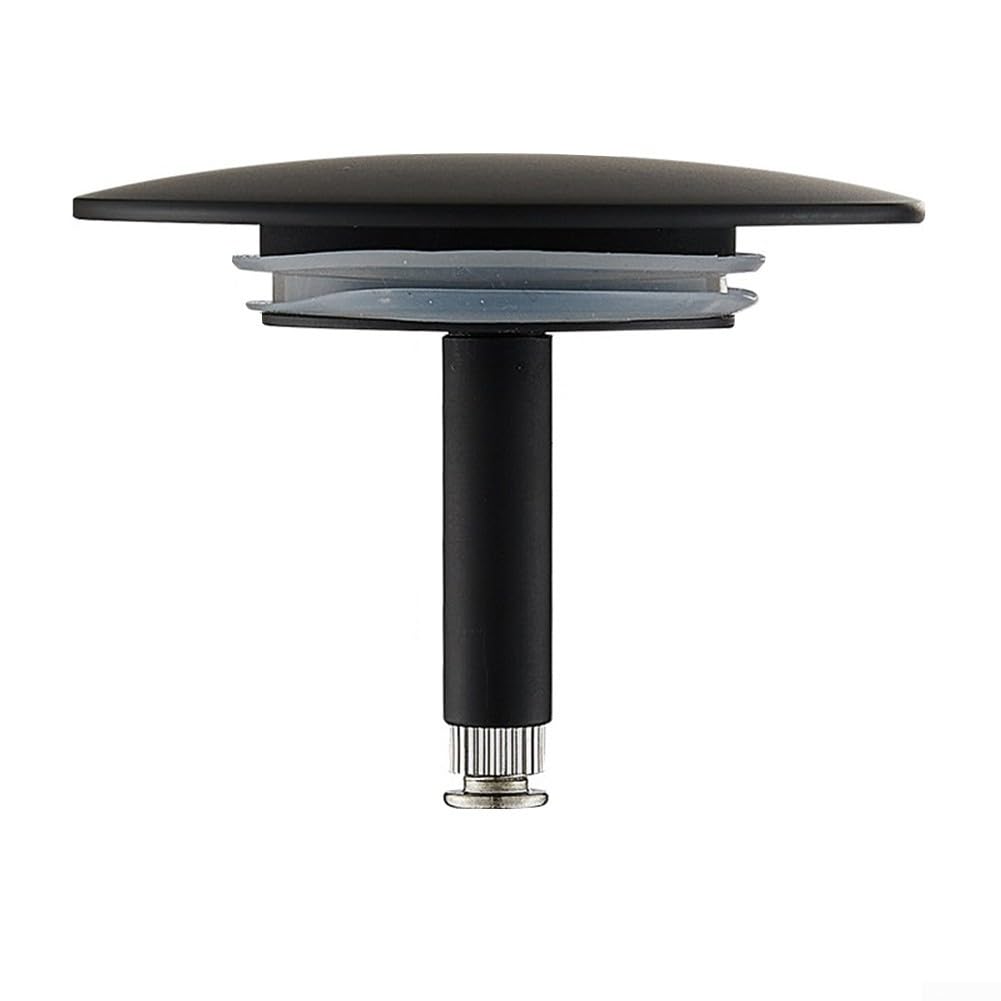Bathtub Drain Stopper – 70mm Copper Pop-Up Plug, Matt Black