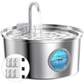 GIOTOHUN Cat Water Fountain - 3.2L Stainless Steel Pet Dispenser